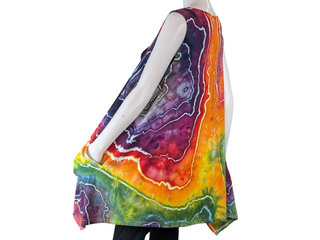 Women's Small Flowy Tie-dye Vest