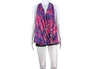 Women's XL Tie-dye Bubble Halter Tank Top