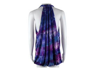 Women's Large Tie-dye Bubble Halter Tank Top