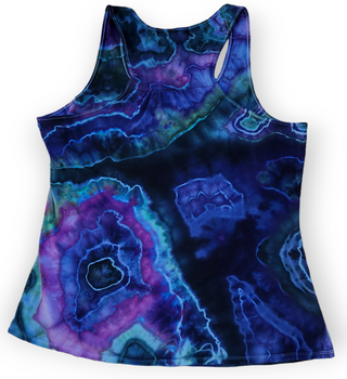 Women's Large Flowy Tie-dye Racerback Tank Top