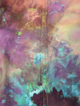 Women's Medium Tie-dye Crop Jean Jacket