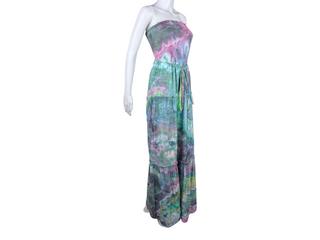 Women's Medium Strapless Tie-dye Jumpsuit