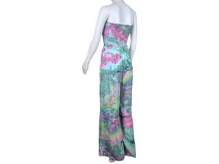 Women's Medium Strapless Tie-dye Jumpsuit