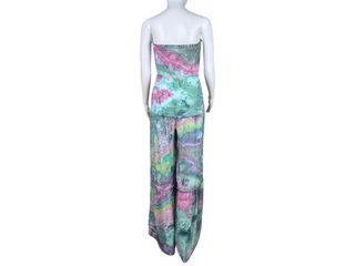 Women's Medium Strapless Tie-dye Jumpsuit