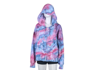 Women's XXL Tie-dye Zip Up Hoodie