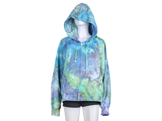 Women's XXL Tie-dye Zip Up Hoodie