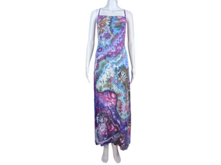 Women's XL Tie-dye Lace-up Maxi Dress