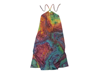 Women's Small Reversed Tie-dye Halter Dress