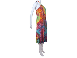 Women's Small Reversed Tie-dye Halter Dress