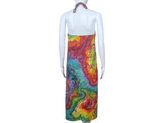 Women's Small Reversed Tie-dye Halter Dress