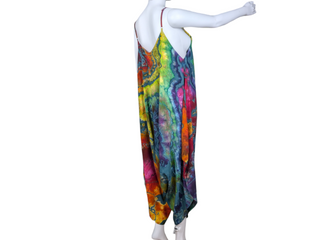 Women's Large Reversed Tie-dye Jumpsuit