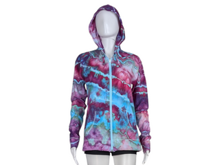 Women's Medium Tie-dye Lightweight Zip Up Hoodie