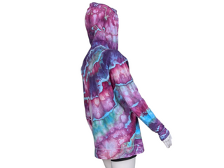 Women's Medium Tie-dye Lightweight Zip Up Hoodie