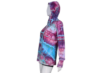 Women's Medium Tie-dye Lightweight Zip Up Hoodie