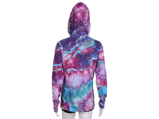 Women's Medium Tie-dye Lightweight Zip Up Hoodie