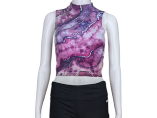 Women's Small Tie-dye Crop Top Tank