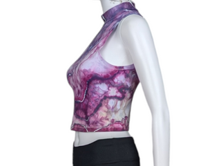 Women's Small Tie-dye Crop Top Tank