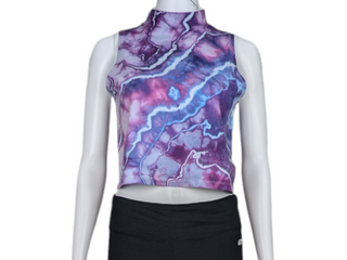 Women's Large Tie-dye Crop Top Tank