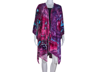 Women's OSFA Tie-dye Kimono Shawl