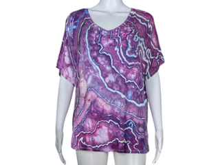 Women's 1X Tie-dye Rayon T-Shirt