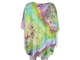 Women's 4XL Tie-dye V-Neck T-Shirt