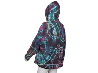 Women's XL Tie-dye Lightweight Zip Up Hoodie