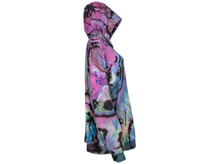 Men's 3XL Reversed Tie-dye Zip Up Hoodie