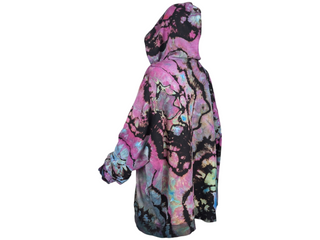 Men's 3XL Reversed Tie-dye Zip Up Hoodie