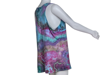 Women's XL Tie-dye Flowy Tank Top