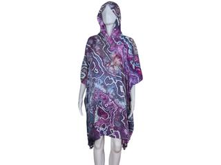 Tie-dye Rayon Poncho Top