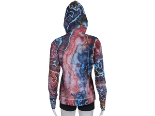 Women's Medium Tie-dye Lightweight Zip Up Hoodie