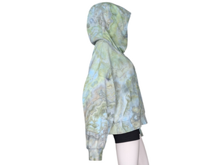 Women's XXL Tie-dye Zip-up Cropped Hoodie