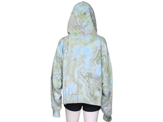 Women's XXL Tie-dye Zip-up Cropped Hoodie