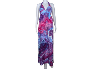 Women's Large Tie-dye Halter Maxi Dress