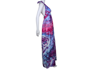 Women's Large Tie-dye Halter Maxi Dress