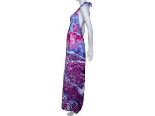 Women's Large Tie-dye Halter Maxi Dress