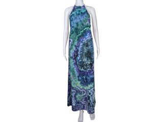 Women's Medium Tie-dye Halter Maxi Dress