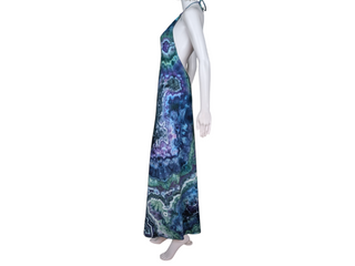 Women's Medium Tie-dye Halter Maxi Dress