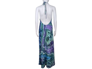 Women's Medium Tie-dye Halter Maxi Dress