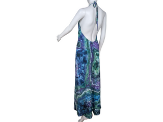 Women's Medium Tie-dye Halter Maxi Dress