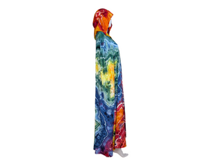 Rainbow Tie-dye Hooded Cape (discounted due to 2 small holes)