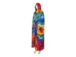 Rainbow Tie-dye Hooded Cape (discounted due to 2 small holes)