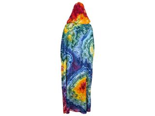 Rainbow Tie-dye Hooded Cape (discounted due to 2 small holes)