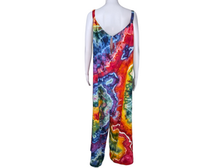 Women's XL Tie-dye Rainbow Jumpsuit