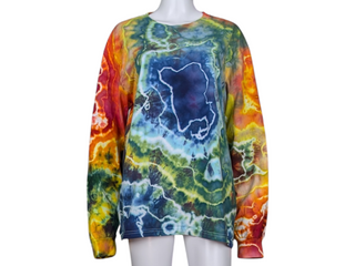 Men's Large Tie-dye Long-sleeved Tee