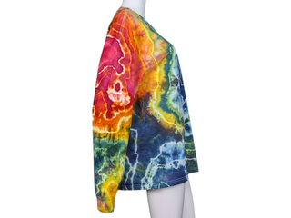 Men's Large Tie-dye Long-sleeved Tee