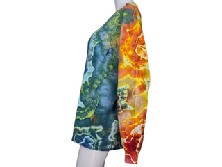 Men's Large Tie-dye Long-sleeved Tee