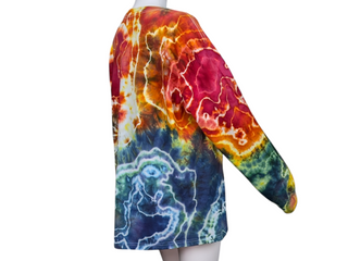 Men's Large Tie-dye Long-sleeved Tee