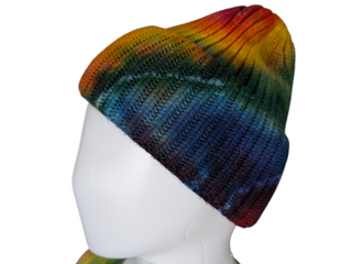 Rainbow Tie-dye Winter Beanie Hat