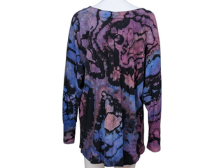 Women's 3XL Reverse Tie-dye Long Sleeve Top